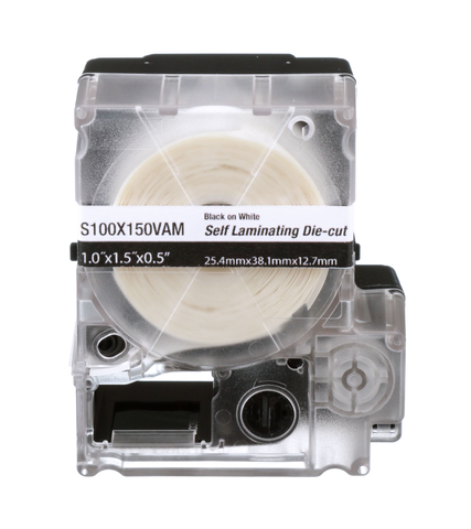 Label Cassette P1 Self-Lam12mm CLR/White New