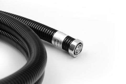 1/2'' Low loss Coax Assembly Din Male to Angle Din Male + Bird Proof